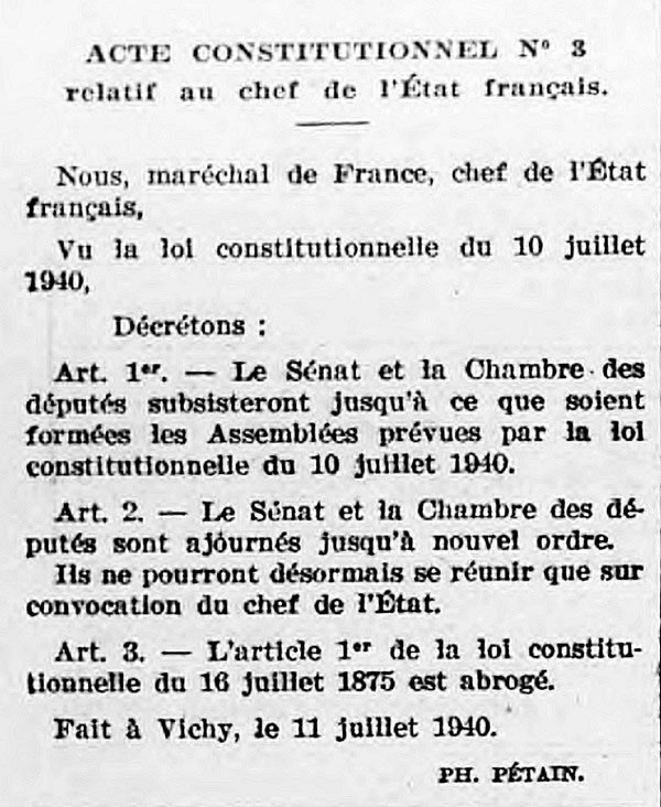Acte constitutionnel No 3