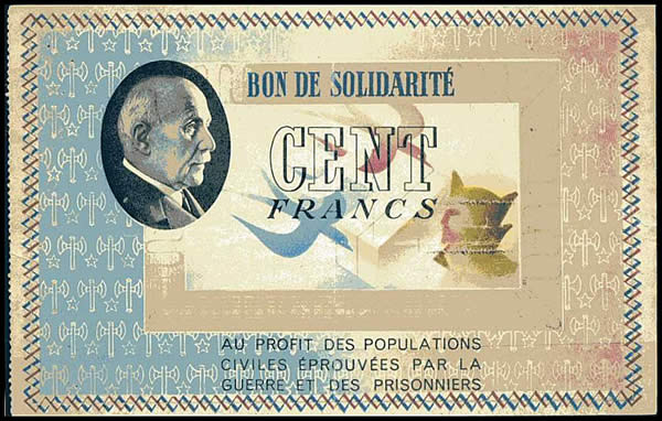 Bon de solidarité de 100F