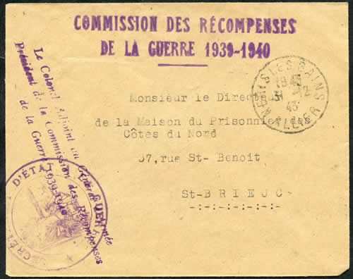 Lettre de la Commission des récompenses