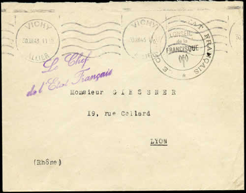 lettre du Conseil de la francisque