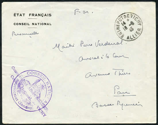 Conseil National lettre à en-tête