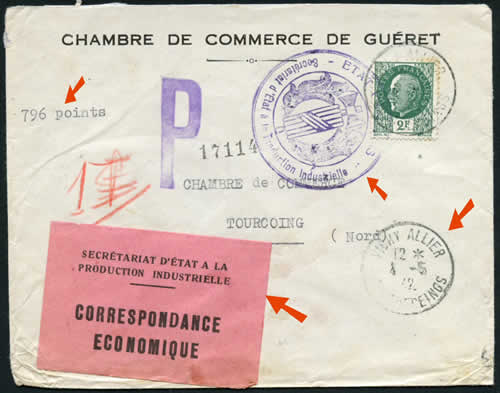 Envoi de points textiles sous enveloppe entre les deux zones