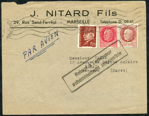 Retour à l'envoyeur après le débarquement allié.