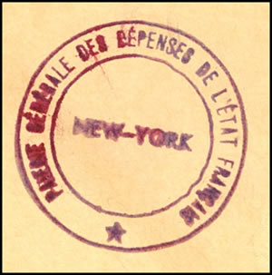 Pairie de l'Etat Français à New-York 1942