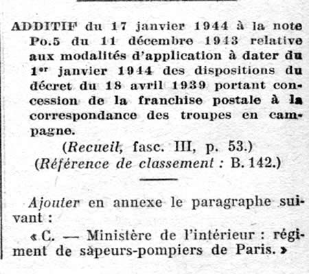 extension aux pompiers