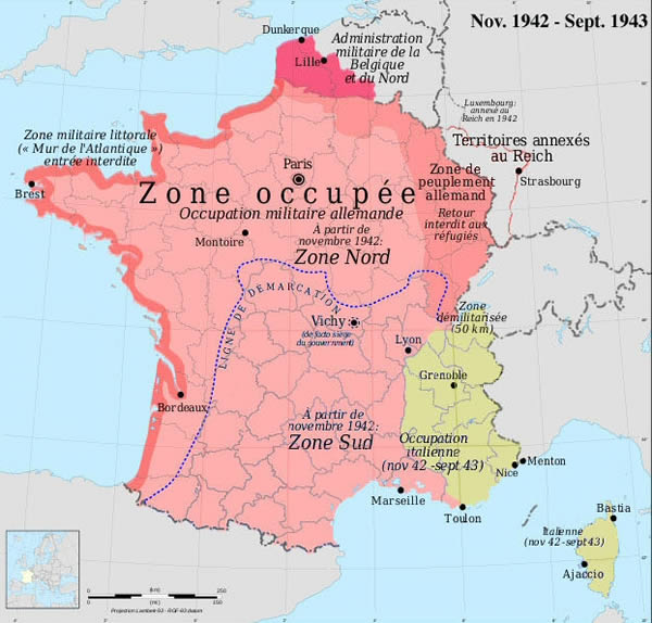 France Occupée par les Allemands et les Italiens