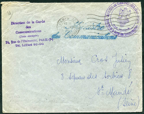 Franchise du Ministre des Communications