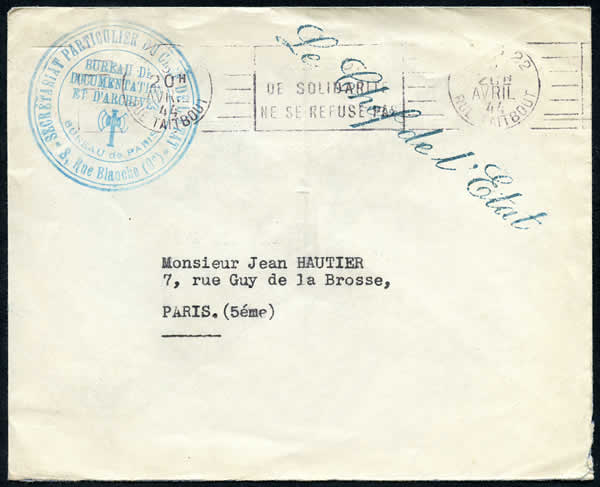 Griffe Chef de l'Etat utilisée à paris