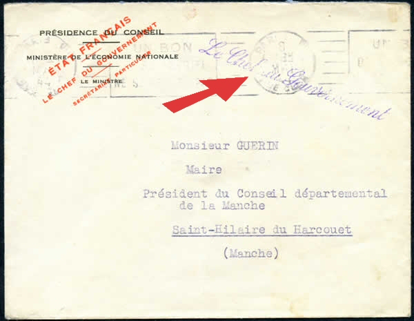 Griffe Chef du Gouvernement