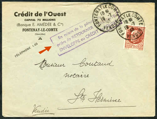 Griffe retournez l'enveloppe