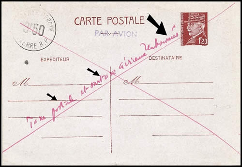 Carte interzone avec surtaxe aérienne remboursée