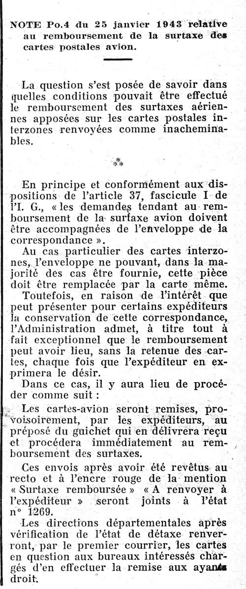 Remboursement des cartes interzone avion