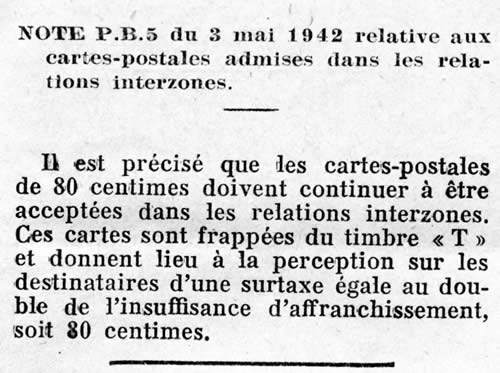 Cartes interzones à taxer
