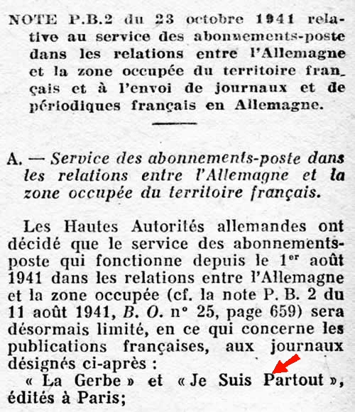 Journaux Collaborationistes