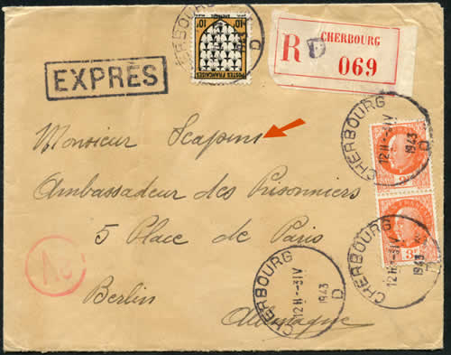 Lettre adressée à l'ambassadeur Scapini