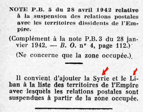 levant colonie dissidente