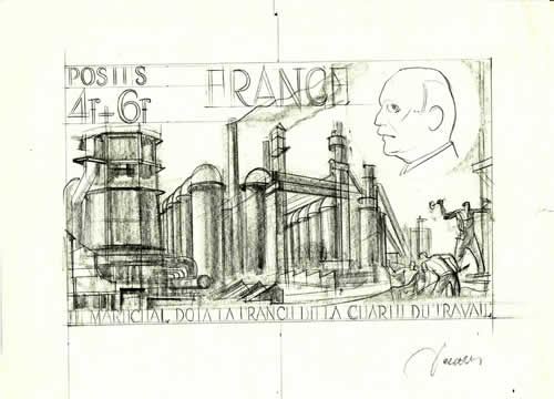 Première maquette du timbre