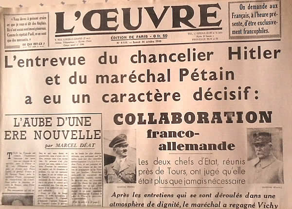 Entrevu de Montoire vue par l'Oeuvre