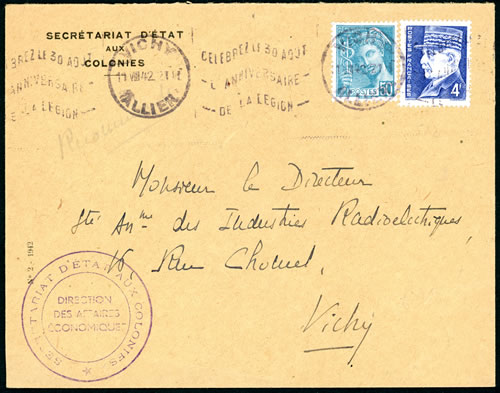 OMEC Vichy Célébrer anniversaire Légion 1942