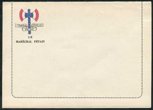 papeterie officielle du maréchal avec francisque