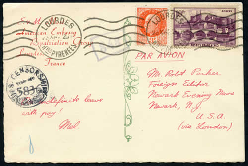 carte de la mission de rapatriement US