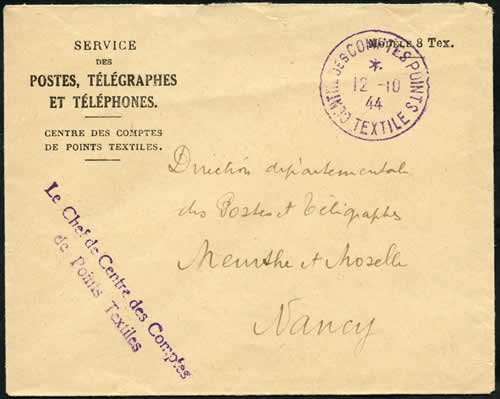 Timbre-à-date Points Textles