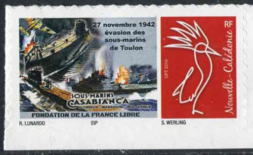 Timbre personnalisé du sous-marin Casabianca