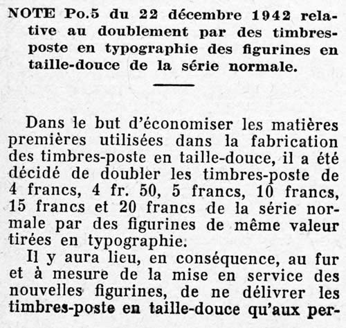 Utilisation de timbres typo au lieu des timbres gravés