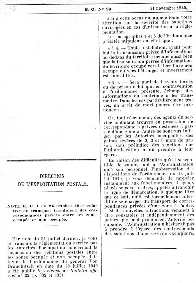 Interdiction de transports privés interzones