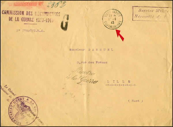 lettre avec VICHY ALLIER CONTRESEINGS