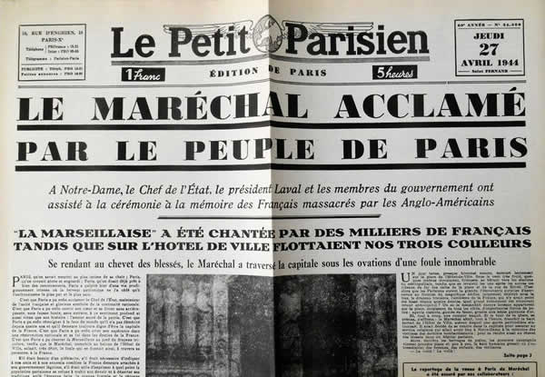 Le Petit Parisien rapporte la visite