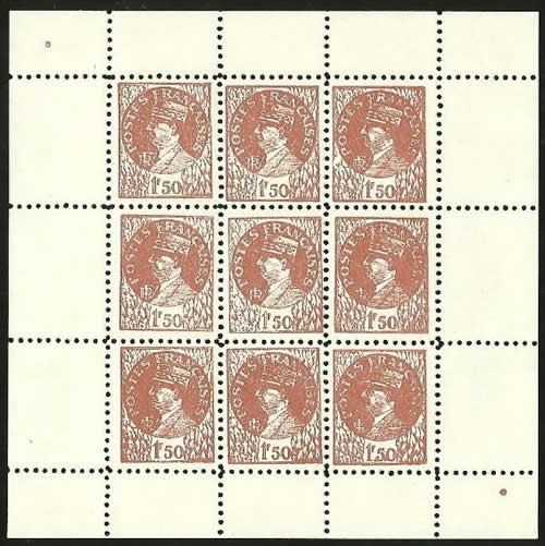 Bloc du faux Pétain à l'effigie de de Gaulle