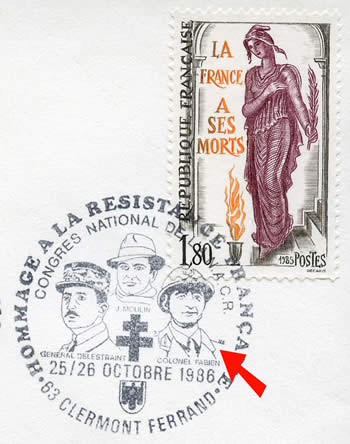 Oblitération temporaire Colonel Fabien