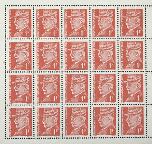 Faux bloc intelligence service Pétain 1F