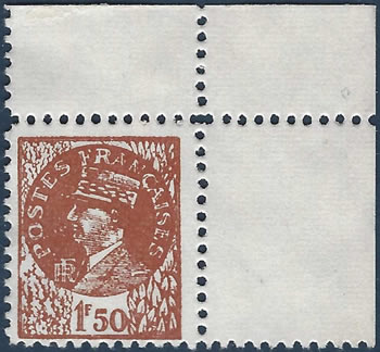 Faux timbre Pétain à l'effigie du général de Gaulle