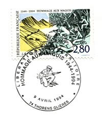 Oblitération temporaire Thônes Glières