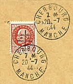 Pétain surcharge Cherbourg