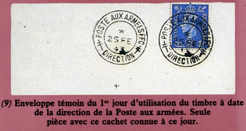 Timbre-à-date de service de la Direction du BCM7