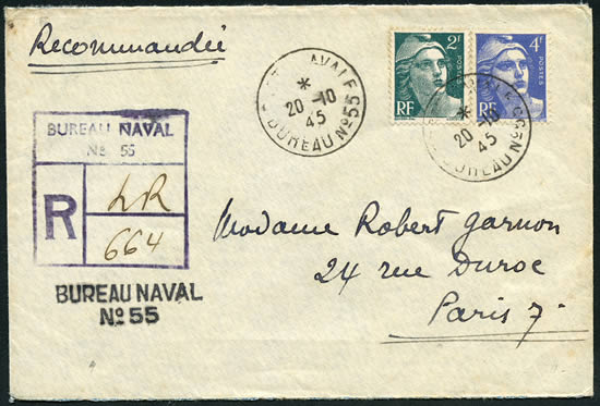 BN 55 sur lettre recommandée