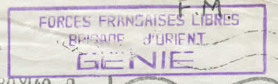 Cachet de franchise de la Brigade d'orient