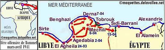 Carte de l'offensive de Rommel