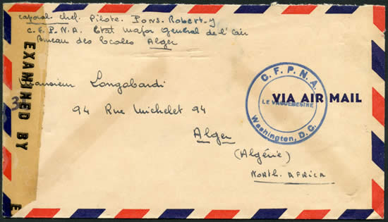 Lettre censurée CFPNA