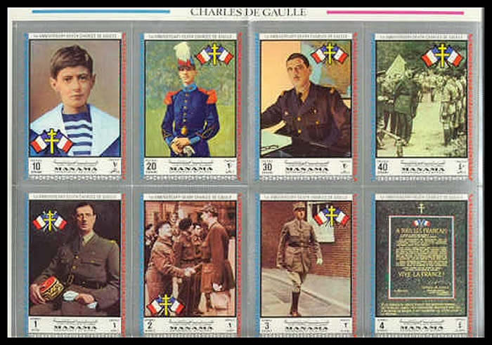 Timbres de Gaulle de Manama