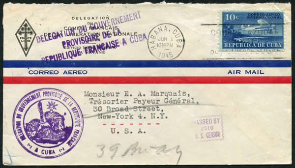 Délégation du GPRF à Cuba