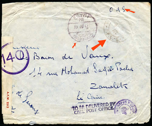 Lettre de la 2ème BFL oblitérée FFL 6