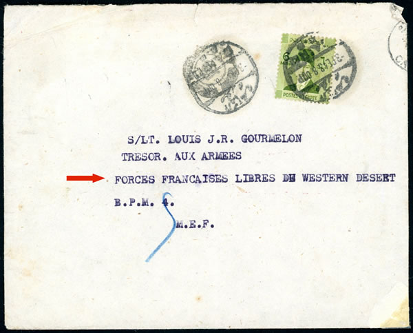 Lettre pour un officier français du Western desert BPM5