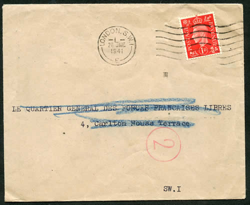 Etat-Major de la France Libre (recto)