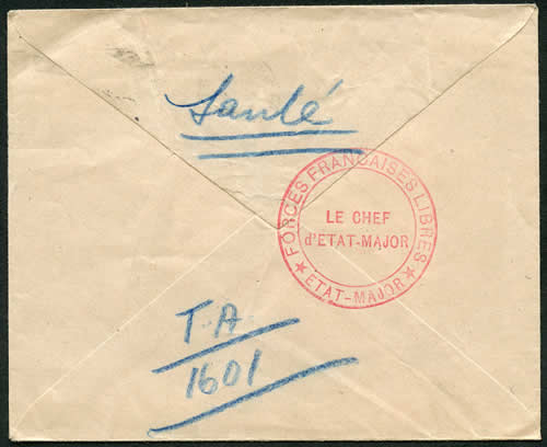 Cachet Etat-Major de la France Libre