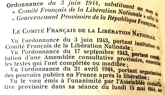 Ordonnance créant le GPRF