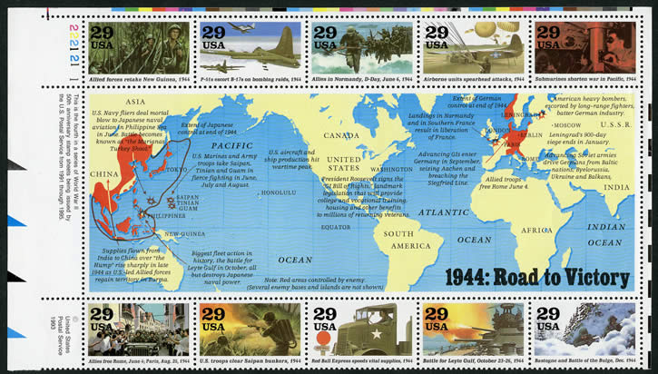 Le monde en guerre 1944